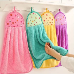 Super Absorbent Rag Kitchen Cleaning Cloth Double Layer Coral Fleece Dish Towel Dish Cloth Kitchen Rag