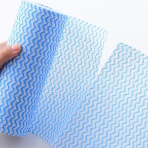 Super Absorbent Spunlace Non Woven Wavy Style 35-70gsm Multipurpose Microfiber Cleaning Cloth for Kitchen Bathroom Household Use