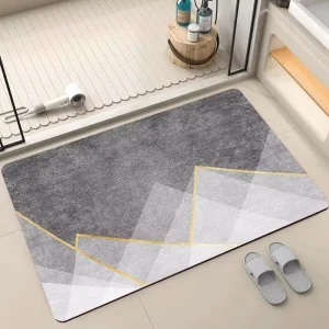 Super Absorbent Super Soft Full Reversible Non Slip PVC coated Backing Home Area Diatomite Bath Mat Carpet Rug