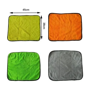 Super Absorbent Thickened Quick Dry High Density Double Sided Square Microfiber Coral Fleece Car Cleaning Towel