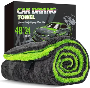 Super Absorbent Twisted Loop 1200GSM Extra Large Microfiber Fabrics Quick Drying Professional Detailing Microfiber Car Towels