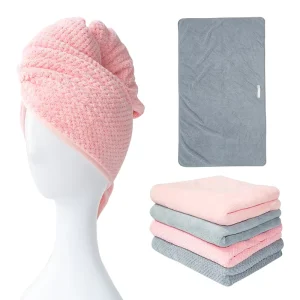 Super Absorbent Ultra Soft Fast Drying Hair Towel Reduce Dry Time by 50%