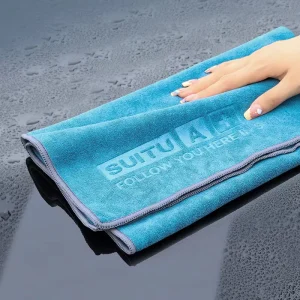 Super Absorbent Ultrafine Microfiber Car Towels Double Sided Car Wash Towel with logo for Car Cleaning