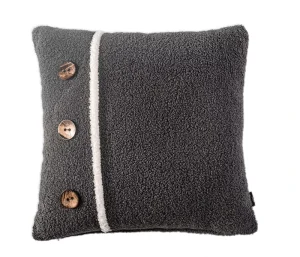 Super Comfortable Teddy Bear Faux Fur Throw Pillows Home Decor Modern Buttons Cushion Cover Backrest