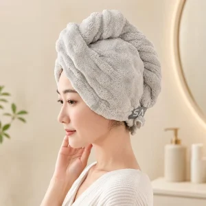 Super Drying Soft 25*80cm 125g Microfiber Antibacterial Hair Turban Towel for Shower Salon Home Daily