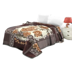 Super Soft 100% Polyester Mink Fleece Raschel Blanket Knitted Four Seasons Use Plant Dot Solid Patterns