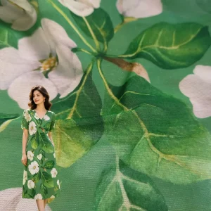 Super Soft 95% Polyester 5% Spandex Lightweight Wrinkle Resistant Mesh Fabric Knitted Digital Print Summer Women Dresses Curtain