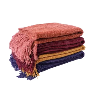 Super Soft Blanket Decoration Woven Jacquard Throw Soft Fluffy Chenille Throw Blanket Sofa Throw