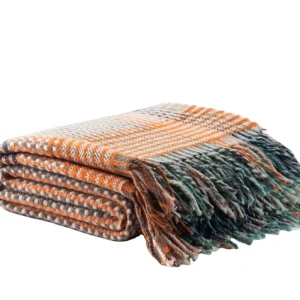 Super Soft Colorful Wearable Chenille Throw Blanket With Tassels Travel Outdoor