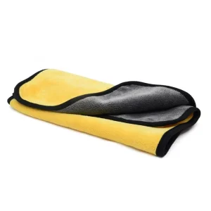 Super Soft Coral Fleece Microfiber Car Towels 600GSM Quick Dry Custom Logo Double Sided Detailing Absorbent Car Cleaning Towel