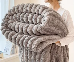 Super Soft Cozy Knitted Microfiber Throw Blanket for Women & Girls Cute Small Fleece 50×60 Inches Four Seasons Use