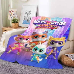Super Soft Cute Cat Cozy Flannel Plush Blanket Customized Prints Soft Warm Bedding Quilt Sofa Throw Portable Travel Car Blankets