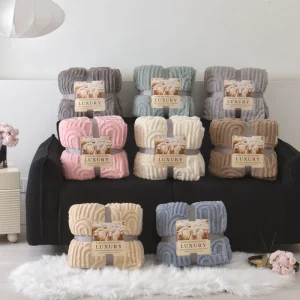 Super Soft Double Sided Taffeta Sherpa Fleece Blanket Thick Warm Winter Foldable Throw Blanket for Living Room Bedroom Office