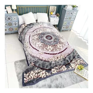 Super Soft Double Thick Warm Bed Luxury Design Mink for Winter Embossed 4kg Raschel Blanket