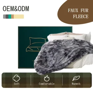 Super Soft Fluffy Eco-Friendly Throw Blanket Faux Fur Fuzzy Thick Plush Sherpa Fleece Four Seasons Bedding Cozy Gifts Tie Dye