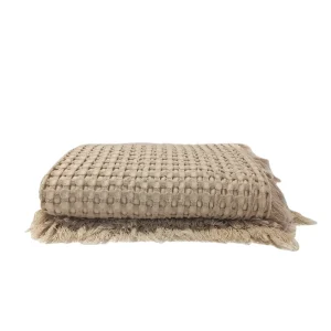 Super Soft Home Decor Summer Cooling Reusable Breathe Bamboo Cotton Waffle Weave Throw Blankets for Bed and Sofa