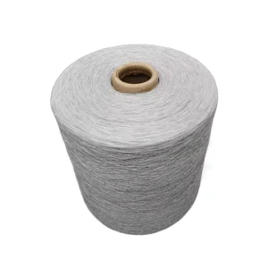 Super Soft Linen Yarn 14S Light Grey Polyester Viscose Blended Spun Yarn for Knitting and Weaving