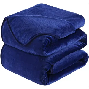 Super Soft Luxurious Navy Blue Plush Blanket Microfiber Blanket Flannel Blanket