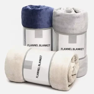 Super Soft Luxurious Navy Blue Plush Microfiber Flannel Throw Blanket Knitted Solid Festival Four Seasons Anti-Pilling