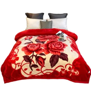 Super Soft Luxury Raschel Mink Blanket Microfiber Fabric Printed Pattern for Winter Made in China