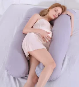 Super Soft Memory OEKO TEX Certified Maternity Pregnancy U Shaped Body Pillow Nontoxic Multifunction Knit Cotton Cover for Women