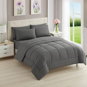 Super Soft Microfiber Comforter Set Bedding Polyester Filling 5 Pieces Queen Size for Home Hotel