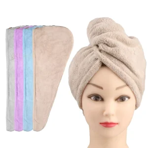 Super Soft Microfiber Hair Towel Wrap Super Absorbent Twist Turban Hair Drying Wrap Towels for Wet Hair