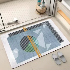 Super Soft Polyester Bathroom Carpet Quick Drying Machine Washable Non Slip Eco Friendly Bath Mat Machine Made