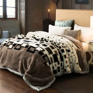 Super Soft Raschel Throw Blanket Thick Winter Fluffy for Adults Home Use Warm Four Seasons Anti Bacteria Customizable