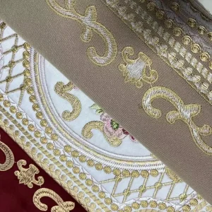 Super Soft Stretch 100% Polyester Flame Retardant Printed Curtain Fabric for Home Decor Medium Weight 380gsm