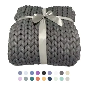 Super Thick Handmade Throw Wool Chunky Knit Blanket