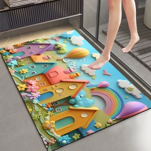 Super Water Absorbent Anti Slip Bath Mat Bathroom Floor Mat for Home Bedroom Home Area Door Mat Carpet