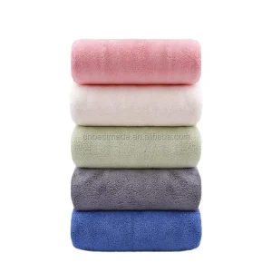 Supplier for Factory Price Quick Dry Coral Fleece Microfiber Bath Towel Salon Cloth Drying for Bathing or Hair