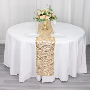 Supply 12*108inch Size Mesh Wavy Embroidered Sequins TABLE RUNNER Party Events Tableware Home Decorations Supplies