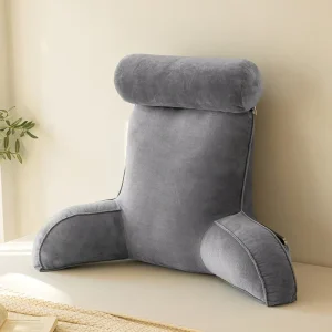 Support Bed Rest Sit up Pillows Back Sitting up in Bed with Washable Cover PP Cotton Backrest Adult Reading Pillows with Arms