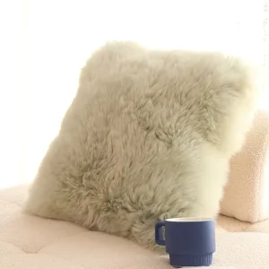 Support Comfortable Australian Sheepskin Plush Felt Pillow Practical for Home Reading and Bed Rest Colorful