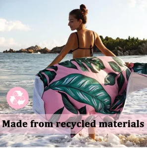 Surf Microfiber Solid Color Quick dry Woven Hooded Poncho Beach Towels for Summer Sun protection