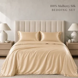 Surprise Price Hotel Beautiful Natural 100% 6A Pure Mulberry Silk Pillowcase Beautiful Sheet Cover Bedding Set