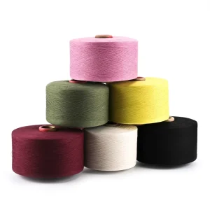Sustainable 21s Polyester Blended Yarn Eco Friendly Open End Raw Knitting Socks Towel Gloves Weaving Multiple Colors Factory