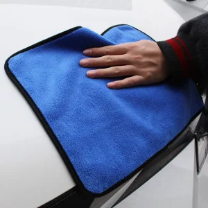 Sustainable Bonded Coral Fleece Car Wash Towel Durable Reusable Highly Absorbent Cleaning Cloth for Auto Detailing