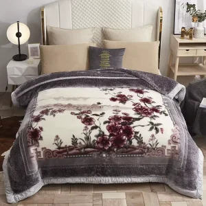 Sustainable Thick Raschel Blanket Double Layer Mink Bed Raschel Blanket for Winter
