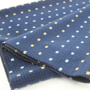 Suzhou Supplier Top Quality Bule Knitted Jacquard Velvet Fabric With Dots For Seat Cover Decoration
