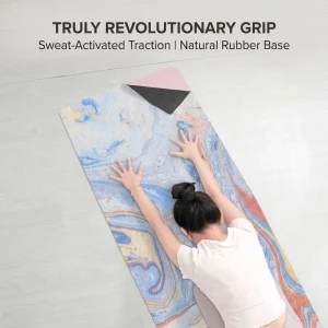 Sweat Absorbent Suede Yoga Mat 1.5mm Foldable Non Slip Eco Friendly Washable Lightweight Carrying Bag for Hot Yoga Pilates