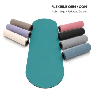Sweat Activated PU Rubber Pilates Mat 183x68cm 4.5mm Capsule Shape Non Slip Yoga Exercise Mat Custom Logo Supplier