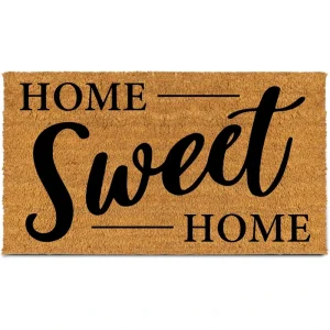 Sweet Home Modern Washable Heavy Duty Coir Door Mat Custom Logo Welcome Mat Entrance PET Friendly Reversible Non Slip