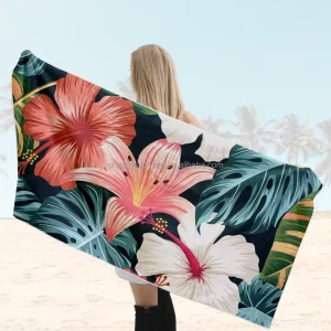 Swim Micro Fiber Thin Yoga Mat Lightweight Thin Beach Towel Custom Logo Designer Beach Towels for Women