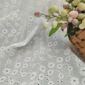 Swiss Cotton Lace Fabric Woven Embroidery Cloth Florals Pattern for Children Dresses Shirts Pants