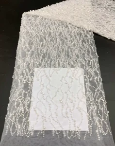 Swiss Voile Eco-Friendly French Lace Evening Dress for Parties Garments Shoes Bags Home Bridal Fabric