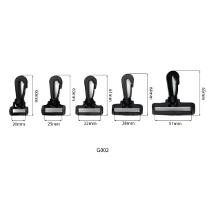 Swivel Snap Hook Trigger Clips Lanyard Hooks Webbing Buckle Keychain Backpack DIY Accessories Plastic 20mm 25mm 32mm 38mm 51mm