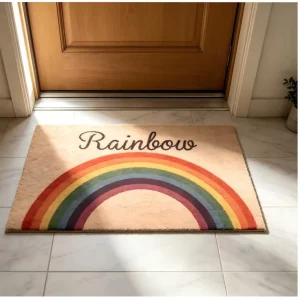 Synthetic Coir Like Door Mat Printed
